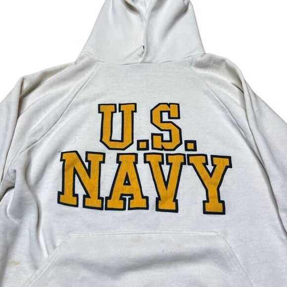 American Vintage 80s US Navy Hoodie Medium - Picture 2 of 6